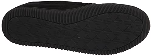 Dearfoams Men's Niles Corduroy Moccasin Slipper, Black, Small