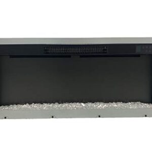 Tiara Innoflame Fireplace Electric 36" Flat Front Crystal Ember Bed w/Remote Control (Black)