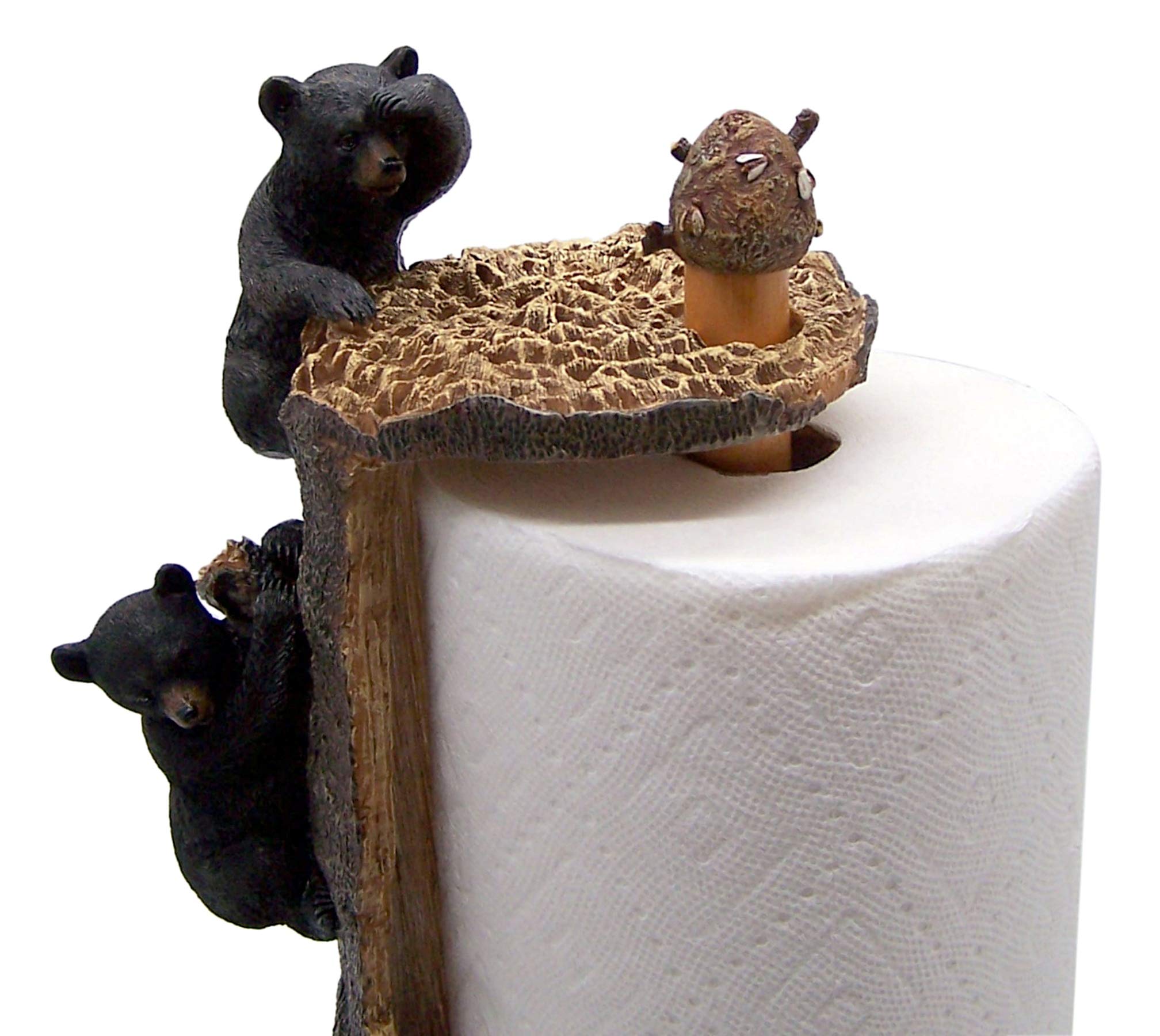 Black Bears Climbing a Tree Paper Towel Holder, 15 1/2 Inches