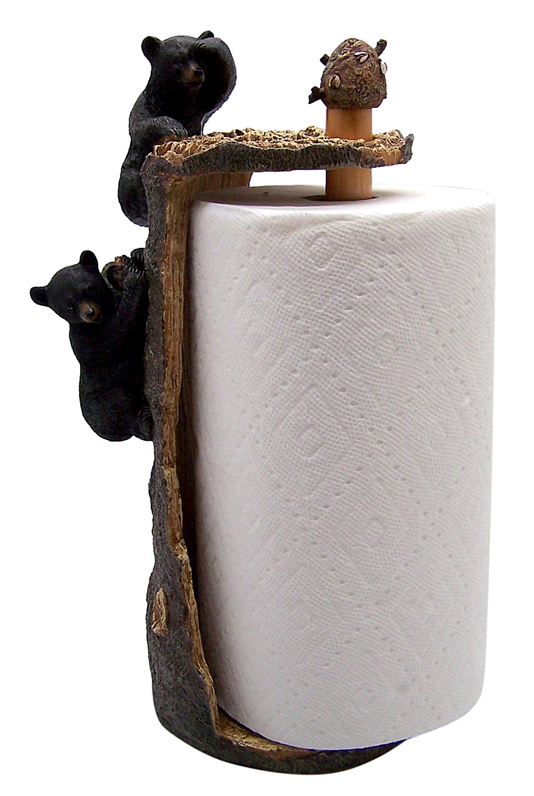 Black Bears Climbing a Tree Paper Towel Holder, 15 1/2 Inches