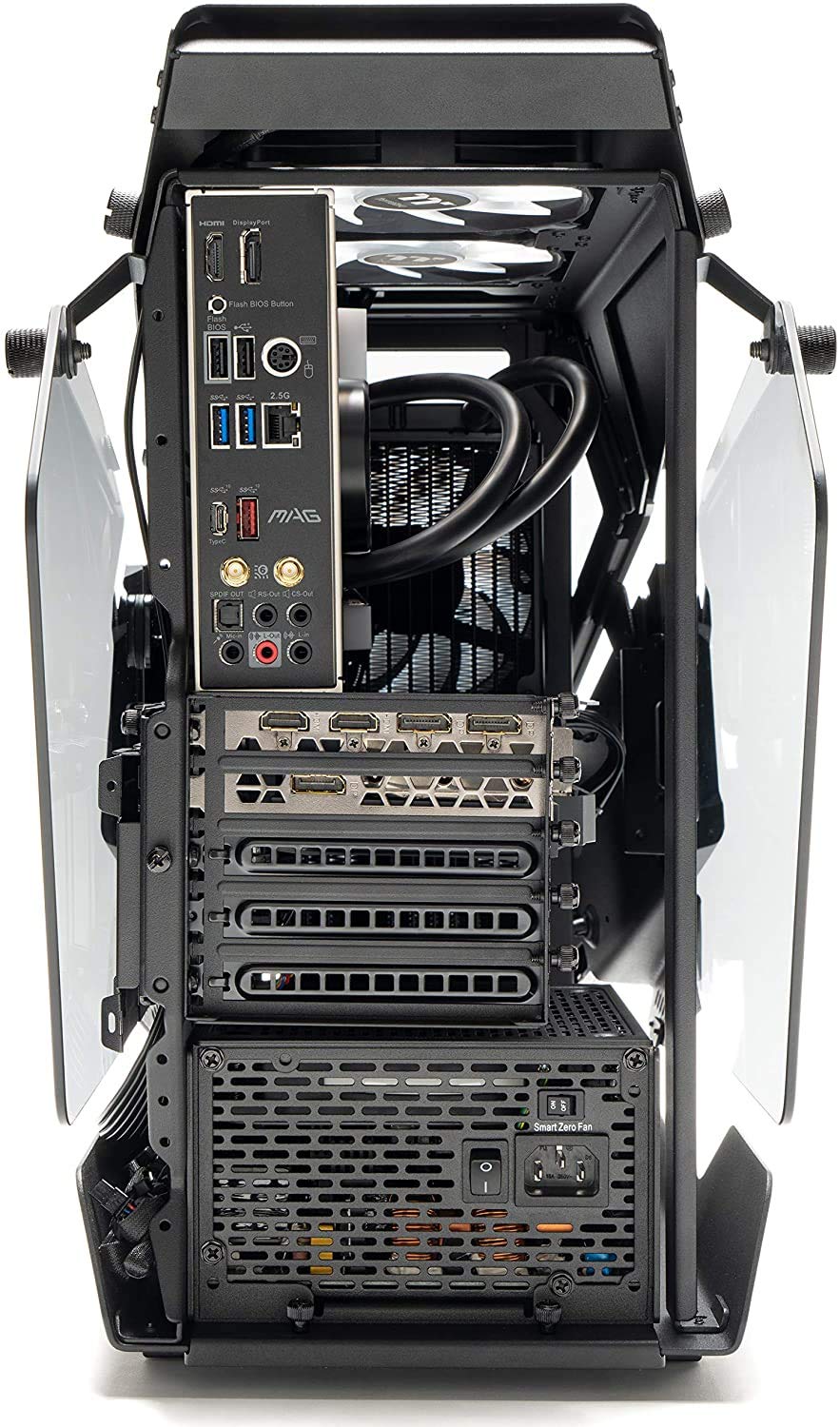 Thermaltake LCGS AH-380 AIO Liquid Cooled Gaming PC (AMD Ryzen 9 3900X 12-core, ToughRam DDR4 3600Mhz 16GB RGB, NVIDIA GeForce RTX 3080, 1TB NVMe Gen4 M.2, Wifi, Win 10 Home) AHB2-B550-A38-LCS