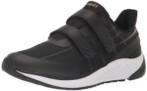 propet women's propet one twin strap athletic shoes, black/grey, 9 xx-wide us