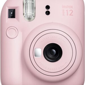 Fujifilm Instax Mini 12 Instant Camera Blossom Pink + Fuji Film Value Pack (40 Sheets) + Shutter Accessories Bundle, Incl. Compatible Carrying Case, Quicksand Beads Photo Album 64 Pockets