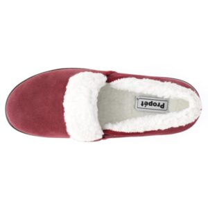 Propét Womens Colbie Slipper, Wine Red, 6 X-Wide US