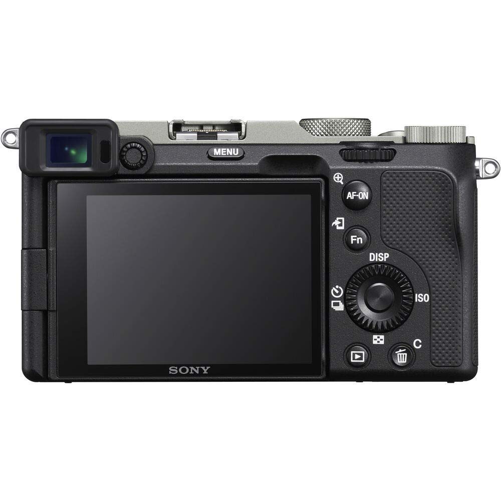Sony Alpha a7C Mirrorless Digital Camera with 28-60mm Lens (Silver) (ILCE7CL/S) + 64GB Memory Card + NP-FZ-100 Battery + Corel Photo Software + Case + External Charger + Card Reader + More (Renewed)