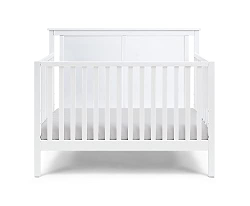 Suite Bebe Connelly 4 in 1 Convertible Crib in White with Rockport Gray Wood