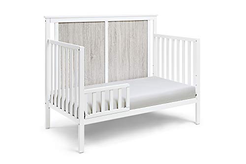 Suite Bebe Connelly 4 in 1 Convertible Crib in White with Rockport Gray Wood