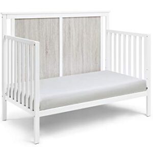 Suite Bebe Connelly 4 in 1 Convertible Crib in White with Rockport Gray Wood