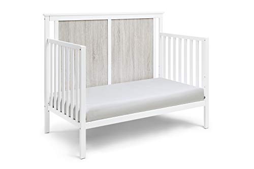 Suite Bebe Connelly 4 in 1 Convertible Crib in White with Rockport Gray Wood