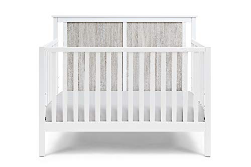 Suite Bebe Connelly 4 in 1 Convertible Crib in White with Rockport Gray Wood