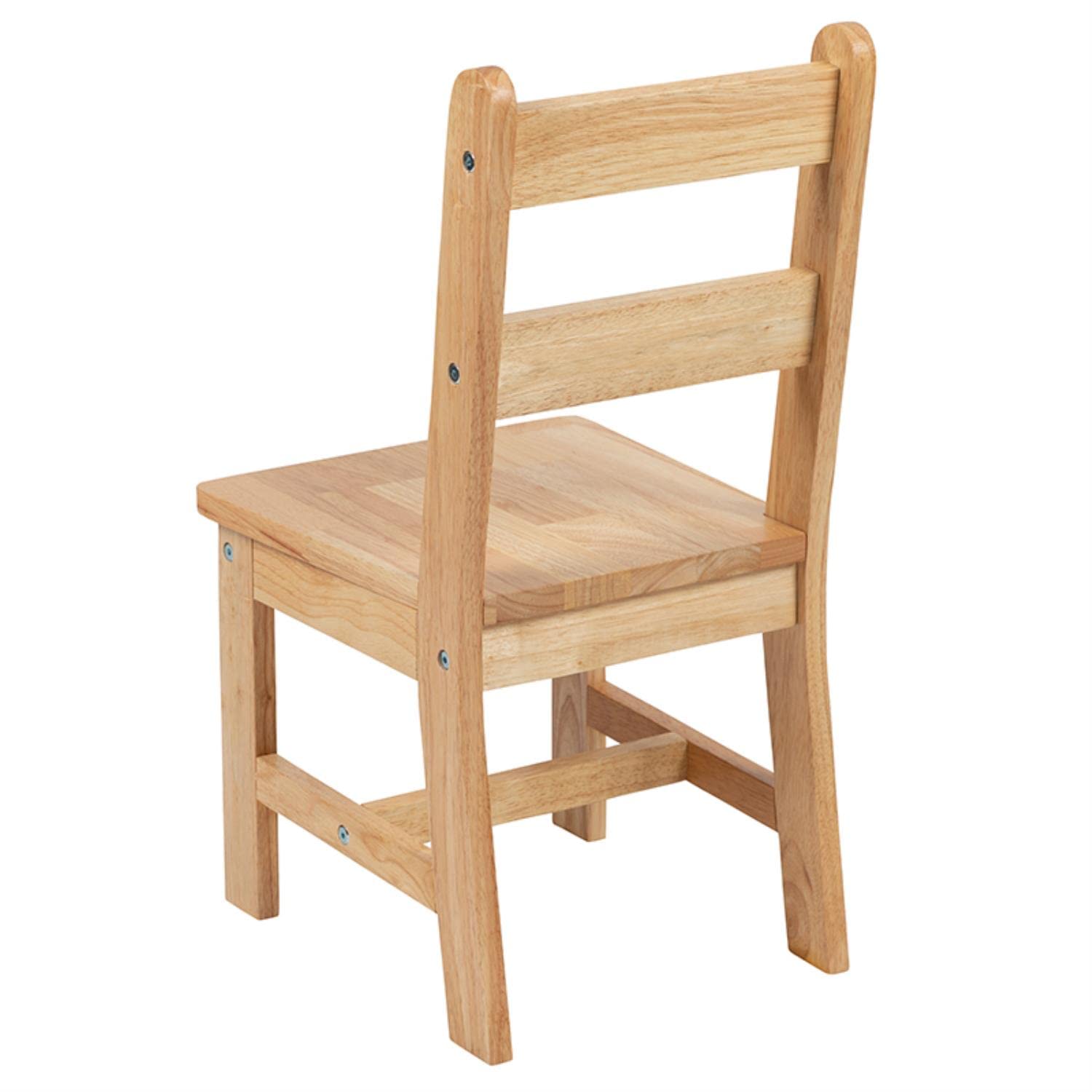Flash Furniture Kyndl Kids Solid Hardwood Table and Chair Set for Playroom, Bedroom, Kitchen - 3 Piece Set - Natural