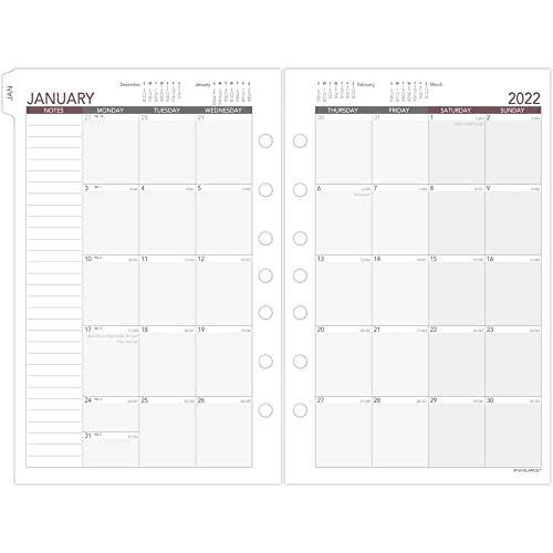 2022 Weekly Planner Refill by AT-A-GLANCE, 12028 DAY-TIMER, 5-1/2" x 8-1/2", Size 4 (061-285Y)