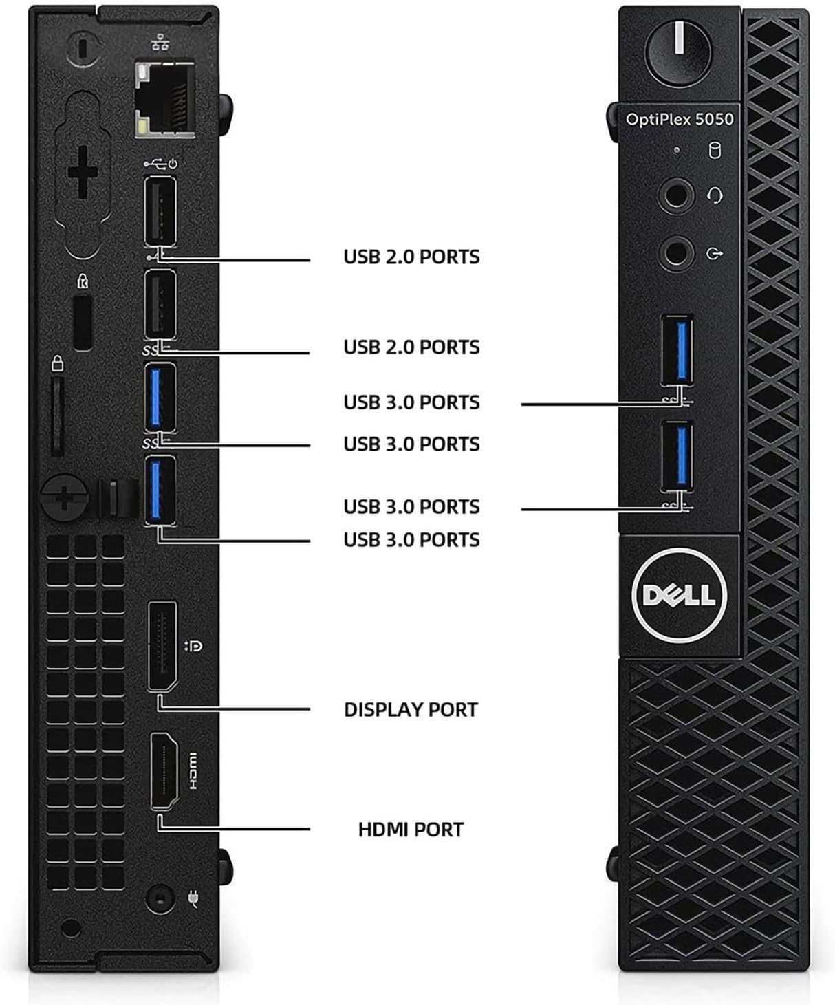 Dell OptiPlex 5050 Micro Form Factor PC Computer, Intel Core i5-7600T, 16GB DDR4, 1TB SSD, Windows 10 Pro (Renewed)