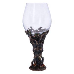 nemesis now bronze forest nectar ancient tree spirit green man goblet wine glass, 1 count (pack of 1)
