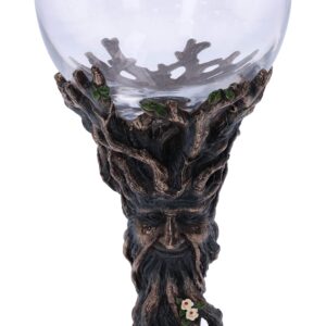 Nemesis Now Bronze Forest Nectar Ancient Tree Spirit Green Man Goblet Wine Glass, 1 Count (Pack of 1)