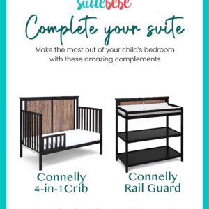 Suite Bebe Connelly Crib to Conversion Kit Only Adjustable in Quick Ship, Black