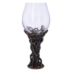 Nemesis Now Bronze Forest Nectar Ancient Tree Spirit Green Man Goblet Wine Glass, 1 Count (Pack of 1)