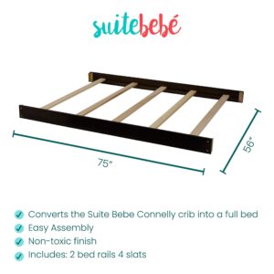 Suite Bebe Connelly Crib to Conversion Kit Only Adjustable in Quick Ship, Black