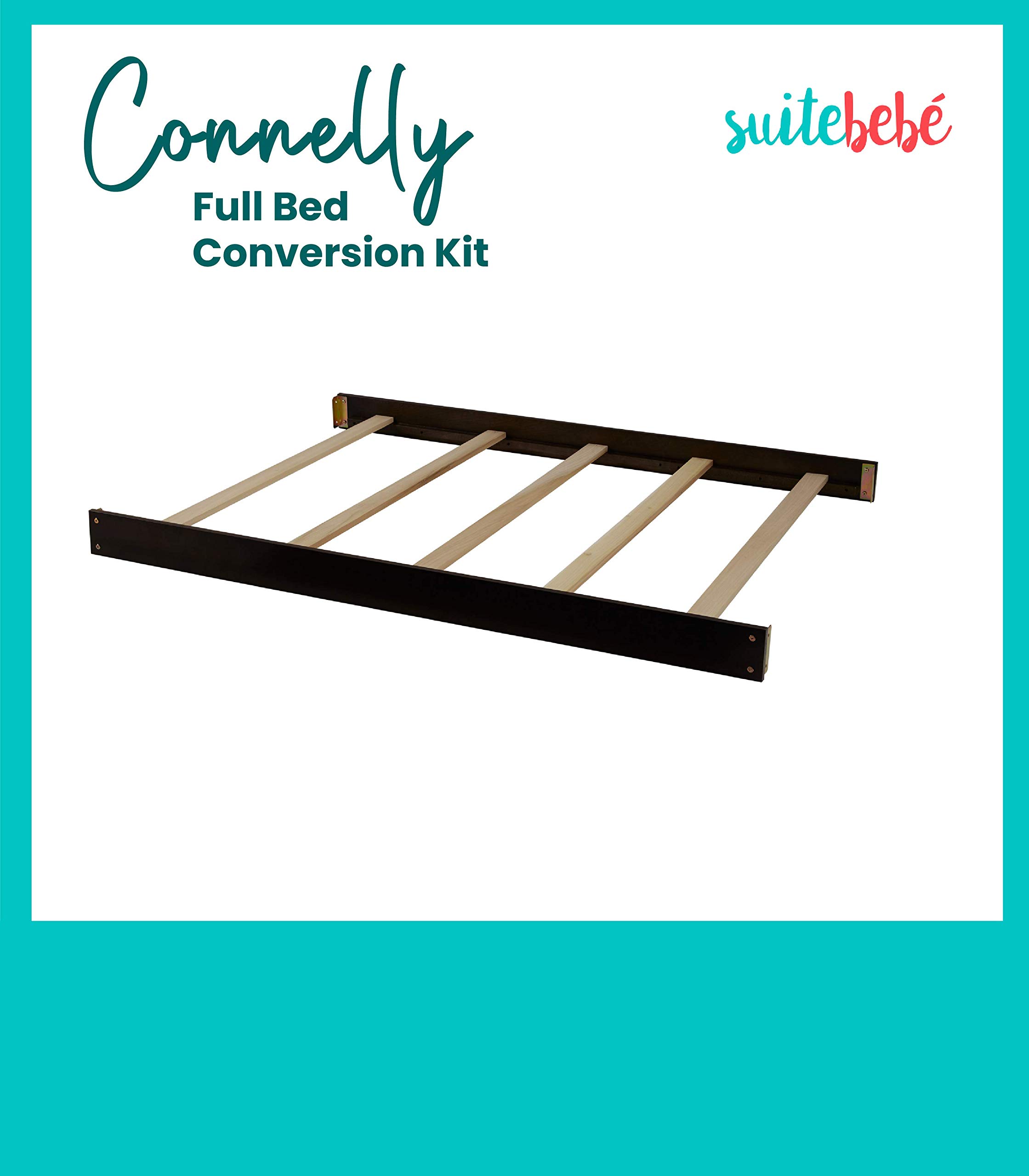 Suite Bebe Connelly Crib to Conversion Kit Only Adjustable in Quick Ship, Black