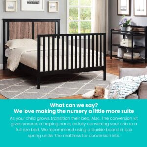 Suite Bebe Connelly Crib to Conversion Kit Only Adjustable in Quick Ship, Black