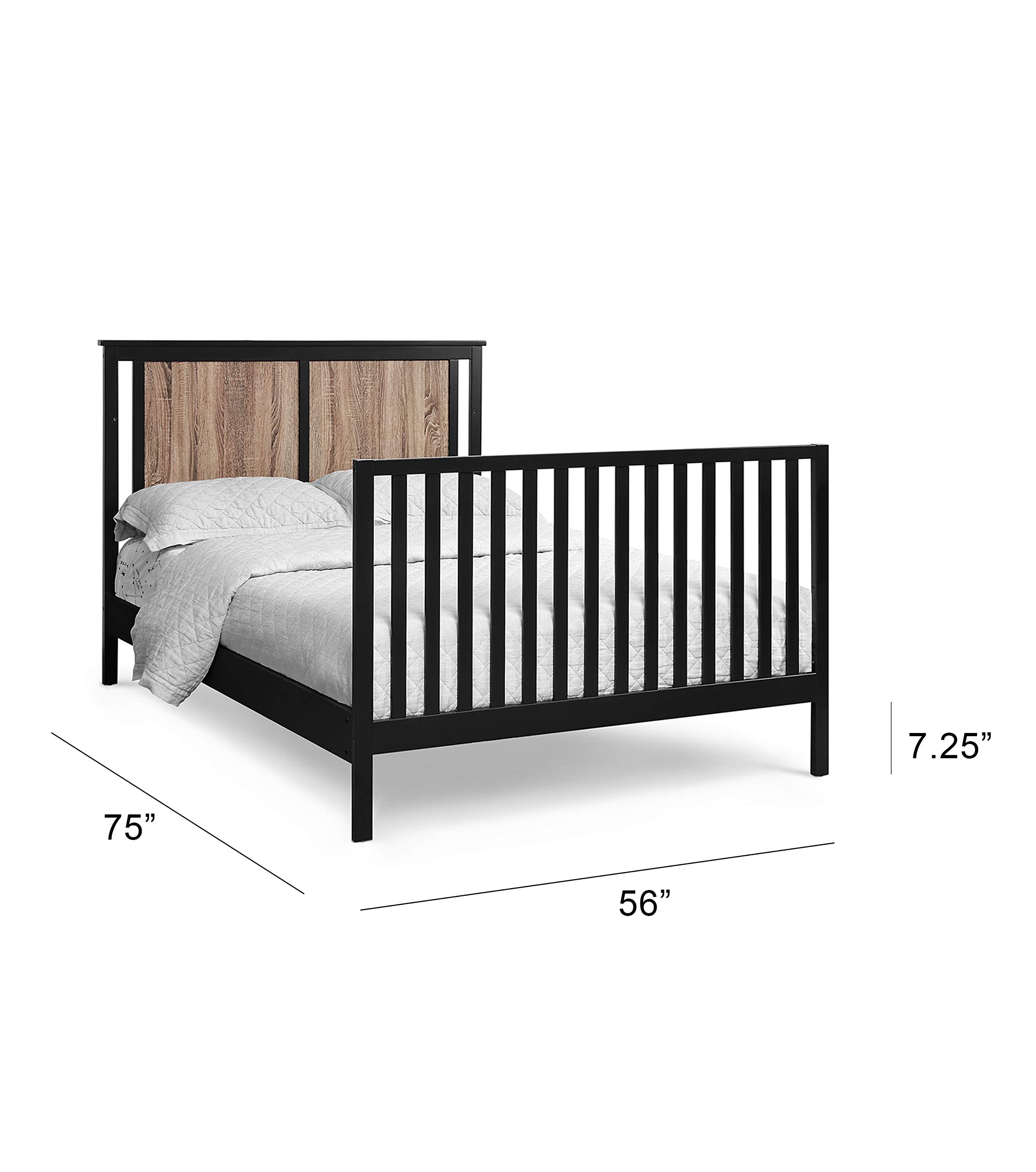 Suite Bebe Connelly Crib to Conversion Kit Only Adjustable in Quick Ship, Black