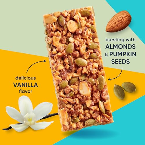 :ratio KETO Friendly Crunchy Bars, Vanilla Almond, Gluten Free Snack, 4 ct