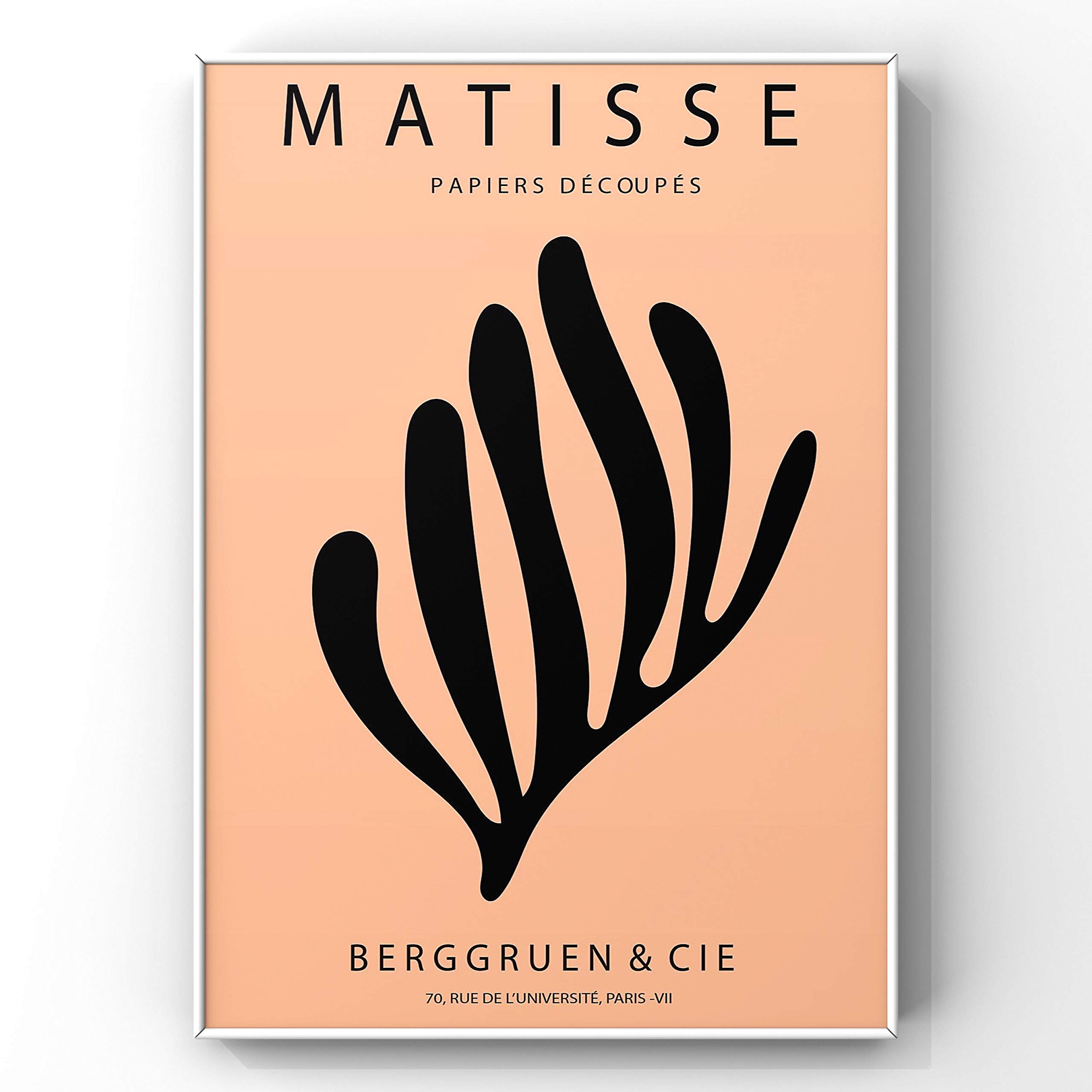 Matisse Cutouts Exhibition Poster, Printable Wall Art, Beige Orange Lavender, Vintage Print, French Wall Art