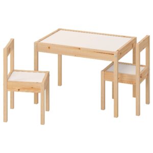 ikea lÄtt children's table and 2 chairs