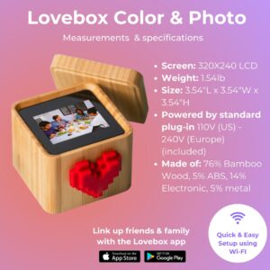 The Ultimate Couple Gift | Lovebox Color & Photo | Improve Relationships | Gift for Girlfriend, Boyfriend, Wife, or Husband