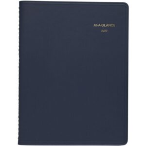 2022 weekly appointment book & planner by at-a-glance, 8-1/4" x 11", large, navy (7095020)
