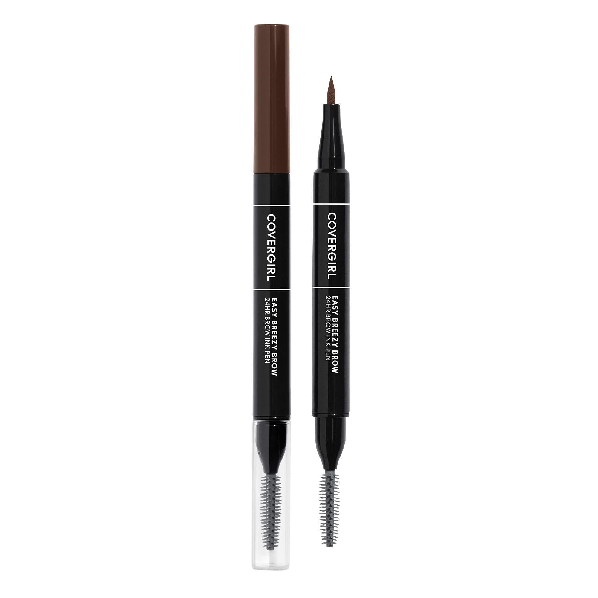 COVERGIRL - Easy Breezy Brow 24HR Brow Ink Pen™, dual applicator, ultra-precise felt-tip, spoolie comb, water-resistant, lightweight, 100% Cruelty-Free