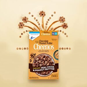 Chocolate Peanut Butter Cheerios Breakfast Cereal, Family Size, 18 OZ