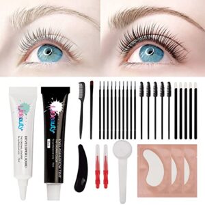 libeauty lash black color kit brow kit quick voluminous coloring with complete tools eyelash color kit for salon or home hair colour use