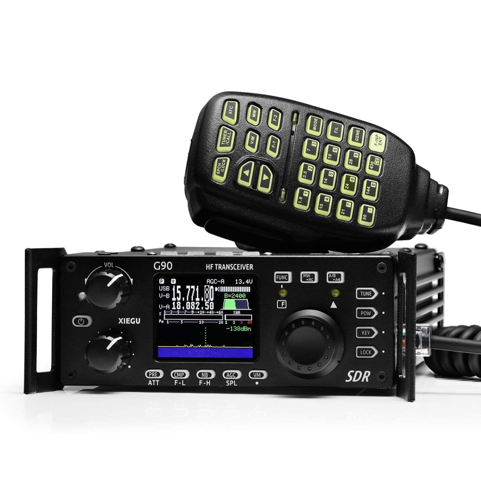 Xiegu G90 HF Radio 20W SSB/CW/AM/FM SDR Structure with Built-in Auto Antenna Tuner