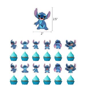 Lilo Birthday Party Decoration, Stitch Birthday Banner Cake Toppers Balloons,Stitch Theme Birthday Party Decorations