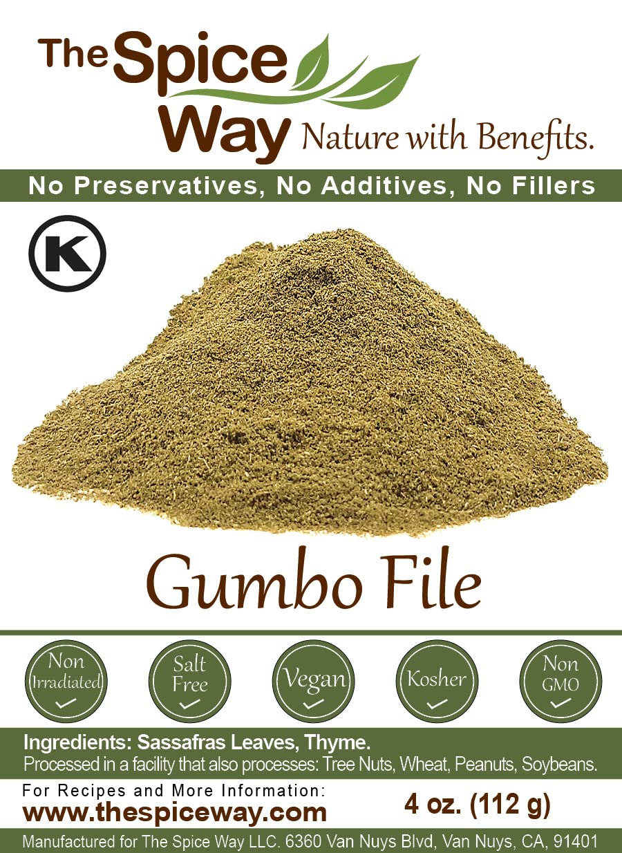 The Spice Way Gumbo File - (4 oz) Made with premium ground Sassafras tree leaves