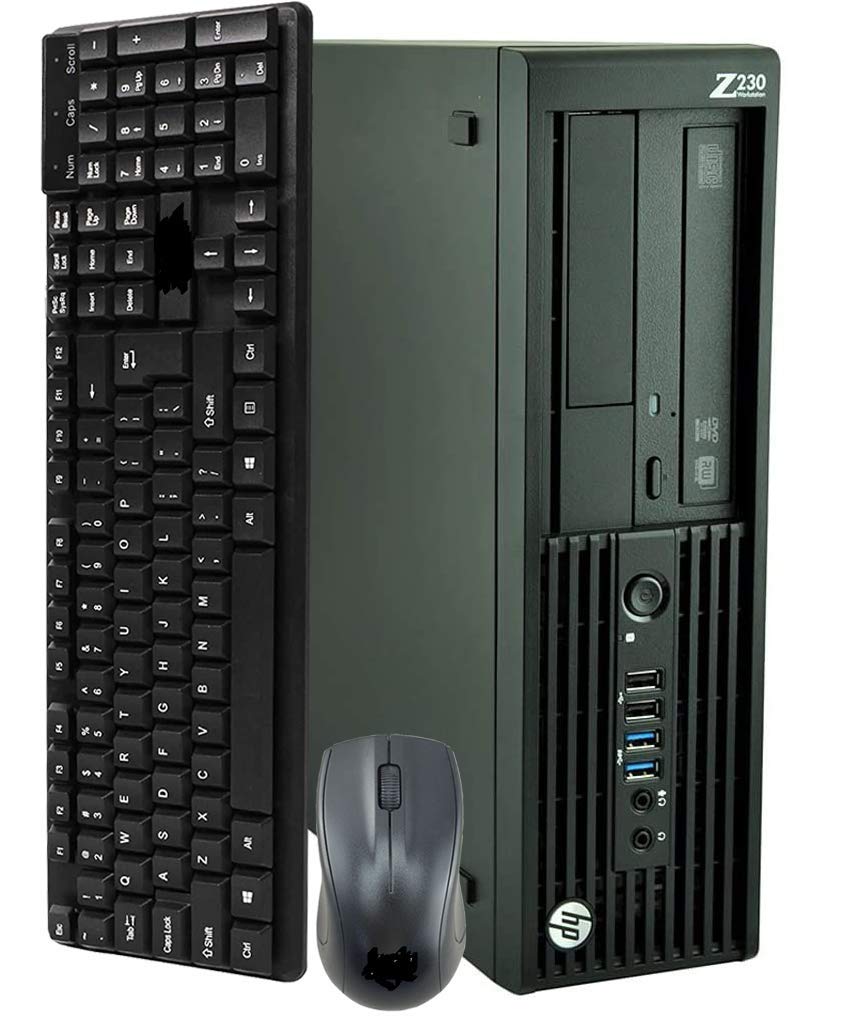 HP ProDesk Z230 SFF Computer Desktop PC, Intel Core i5 3.2GHz Processor, 16GB Ram, 128GB M.2 SSD, 1TB HDD,Wireless Keyboard & Mouse, WiFi | Bluetooth, Windows 10 Pro (Renewed)