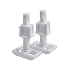 rectangular toilet seat hinge bolt screws universal plastic fixing hinge with nut and washer split toilet one-piece toilet seat hinges replacement parts 2pc
