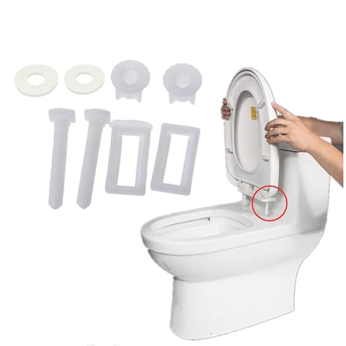 Rectangular Toilet Seat Hinge Bolt Screws Universal plastic fixing hinge with nut and washer Split toilet One-piece toilet seat hinges replacement parts 2pc