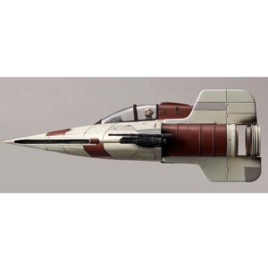 Revell (Bandai Original 01210 Star Wars A-Wing Starfighter 1:72 Scale Unbuilt/Pre-Coloured/Clip-Together (Non-Glue) Plastic Model Kit with Display Base