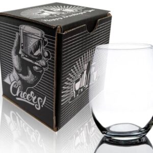 DEMS for USA RBG Wine Glass Stemless | SPEAK YOUR MIND - Ruth Bader Ginsburg | 15oz Commercial Chip Resistant Tumbler | Made in USA, 2M103-438