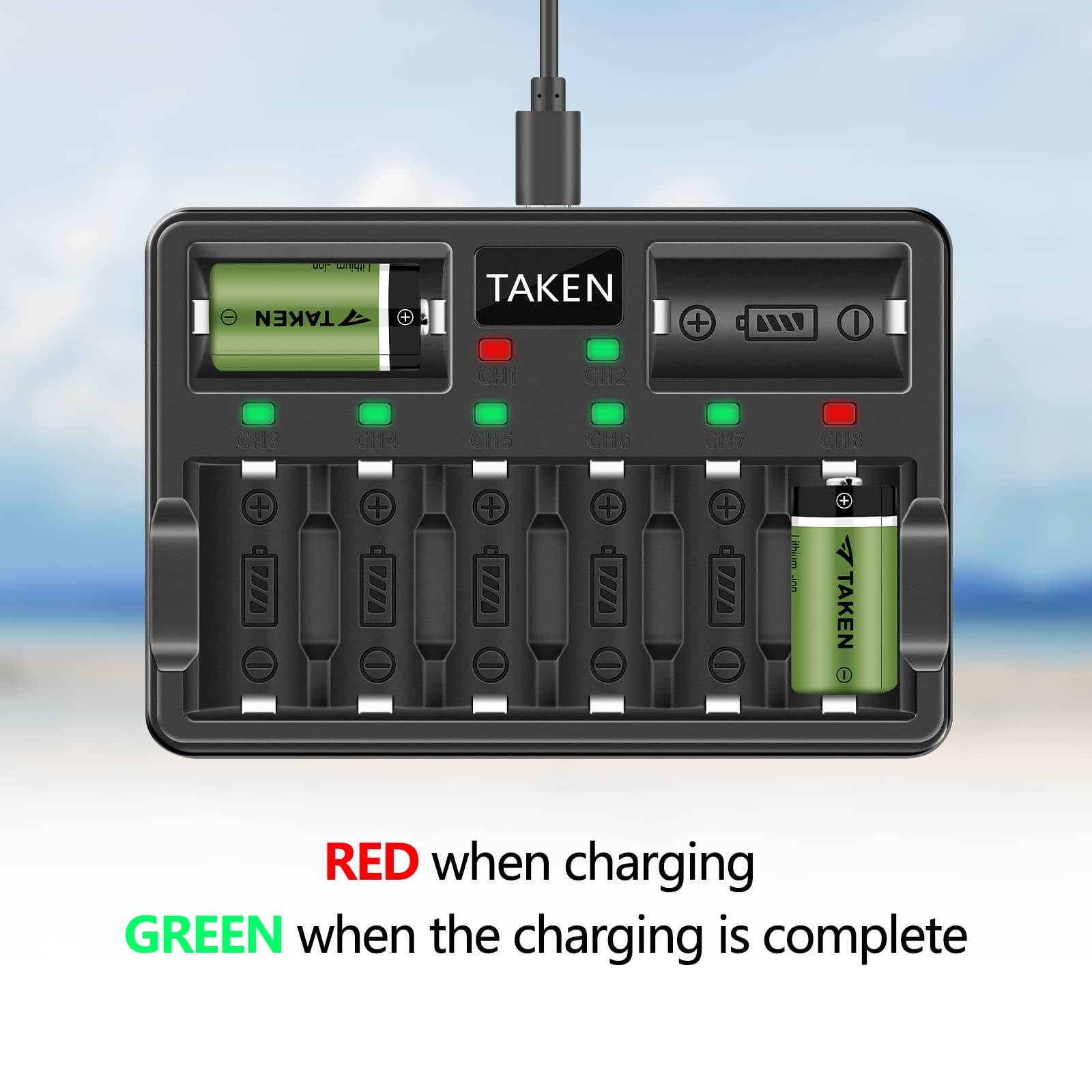 Arlo Batteries Rechargeable Charger for CR123A 3.7V Rechargeable Battery for Arlo Camera (VMC3030/VMK3200/VMS3330/3430/3530), Not for CR123A Non-Rechargeable Battery