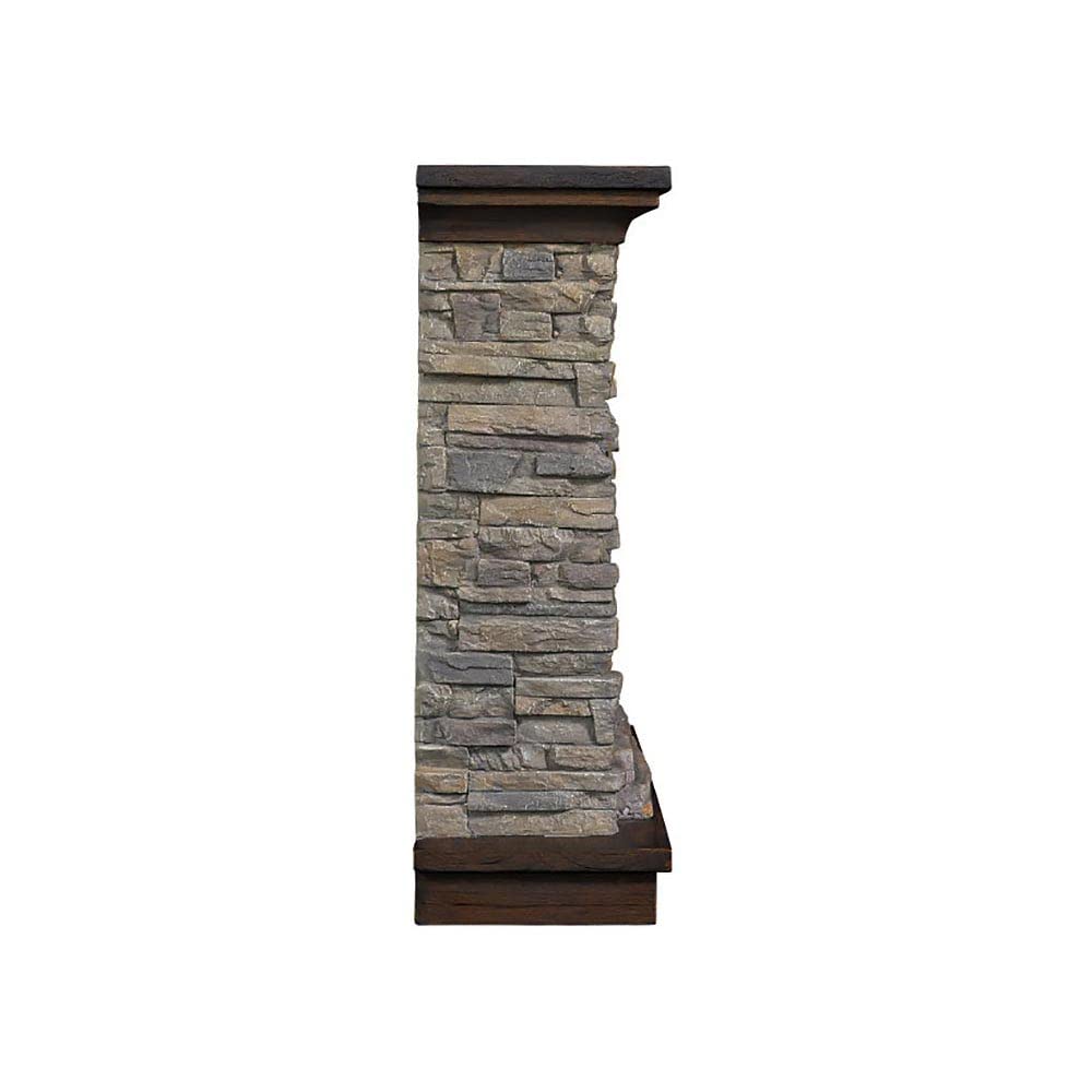 duraflame® Wall Mantel Electric Fireplace with Remote Control, Smoky Gray Stone