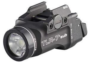 streamlight 69401 tlr-7 sub 500-lumen pistol light without laser designed exclusively and solely for railed sig sauer p365 & p365 xl, includes mounting kit, and key, black
