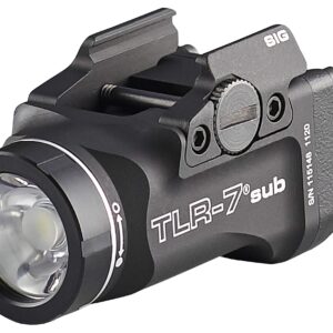 Streamlight 69401 TLR-7 Sub 500-Lumen Pistol Light Without Laser Designed Exclusively and Solely for Railed Sig Sauer P365 & P365 XL, Includes Mounting Kit, and Key, Black