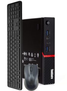 lenovo thinkcentre m700 tiny computer desktop pc, intel quad core i5 6400t processor, 16gb ram, 512gb m.2 ssd,wireless keyboard & mouse, wifi | bluetooth, windows 10 professional (renewed)