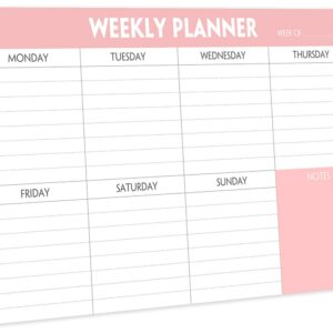 Weekly Planning Pad - Tear Off To Do List Pad with Daily Schedule & Calendar, 52 Sheets, 100gsm Paper, Undated Weekly Planning Notepad, 6x9 in