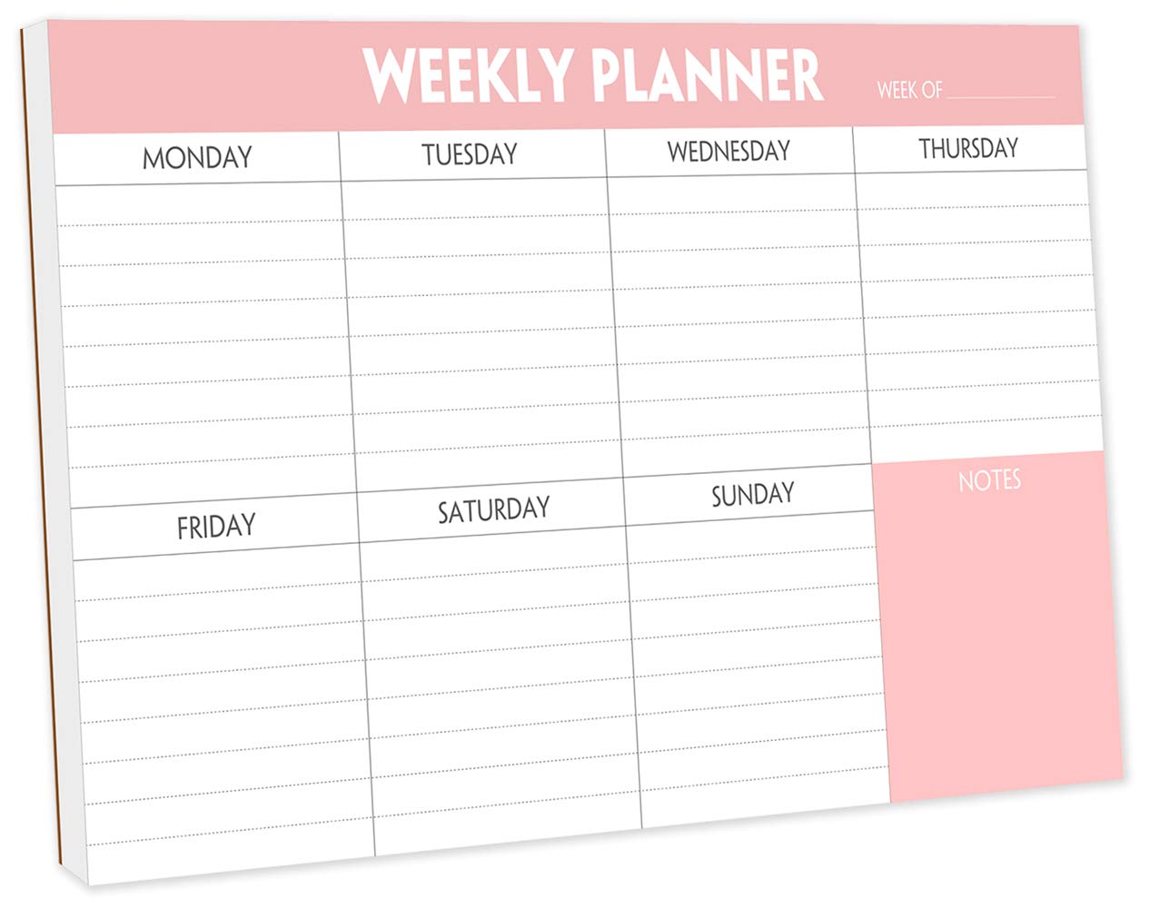 Weekly Planning Pad - Tear Off To Do List Pad with Daily Schedule & Calendar, 52 Sheets, 100gsm Paper, Undated Weekly Planning Notepad, 6x9 in