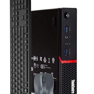 Lenovo ThinkCentre M700 Tiny Computer Desktop PC, Intel Quad Core i5 6400T Processor, 16GB Ram, 256GB M.2 SSD,Wireless Keyboard & Mouse, WiFi | Bluetooth, Windows 10 Professional (Renewed)