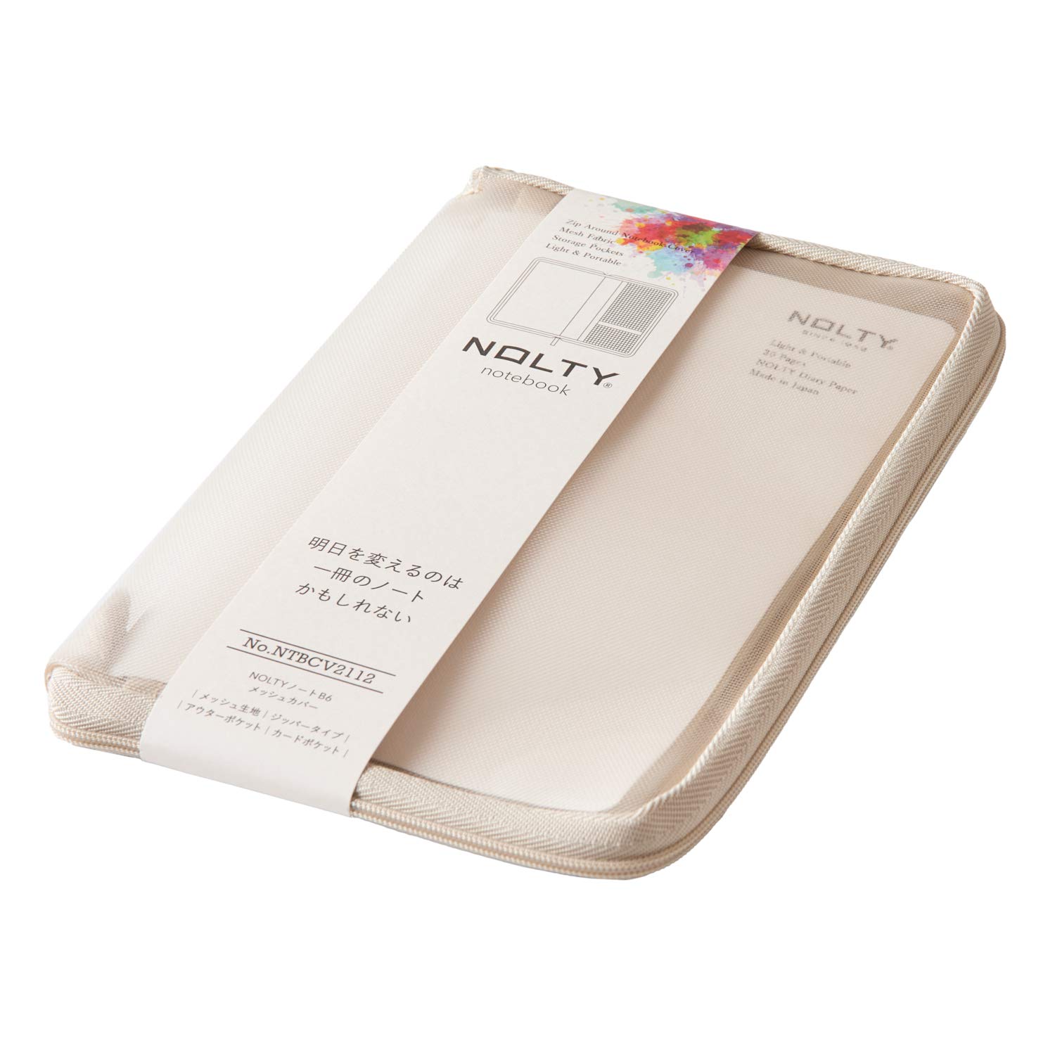 日本能率協会マネジメントセンター NOLTY NTBCV2112 Notebook Cover, B6, Mesh, Beige, Japan Management Center